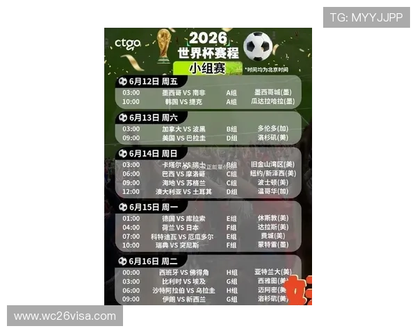 2026年世界杯比赛时间安排全攻略，帮助球迷掌握每场比赛的准确时间和观看指南